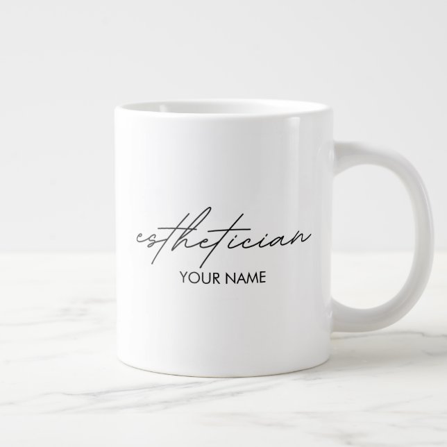 Caneca De Café Grande Esthetician Notebook - Personalized Gift (Direita)