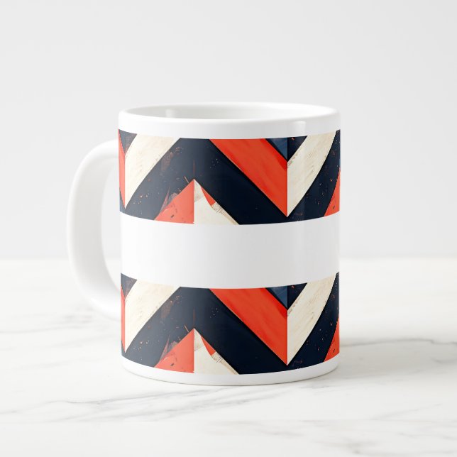 Caneca De Café Grande Estilo Abstrato Moderno (Frente Esquerda)