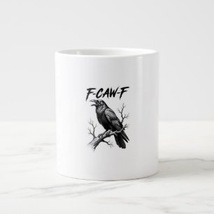 Caneca De Café Grande Estilo Clássico Meme Corvo Amante F Caw F