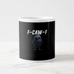 Caneca De Café Grande Estilo Criativo Engraçado de Corvo F Caw