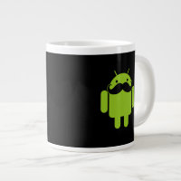 Estilo de bigode robô androide em preto