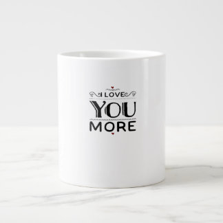 Caneca De Café Grande Estilo de Design Artístico Amor Você Mais