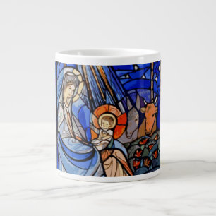 Caneca De Café Grande Estilo de Vidro Estido Natividade