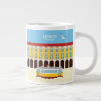 Estilo de vintagem do elétrico amarelo de Lisboa