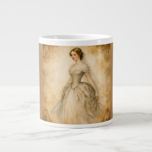 Caneca De Café Grande Estilo Vintage, Mulher Bonita, Trabalho de arte, A