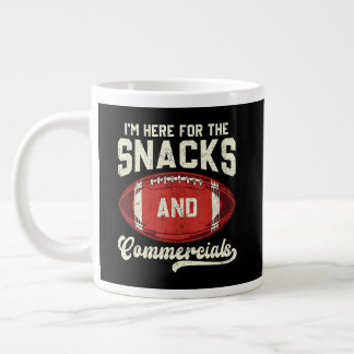 Caneca De Café Grande Estou Aqui Pelos Lanches E Comerciais De Futebol A