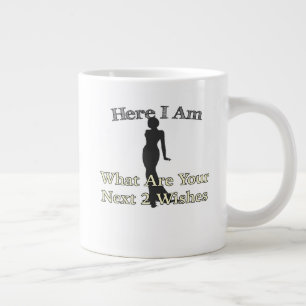 Caneca De Café Grande Estou Aqui Próximos 2 Desejos