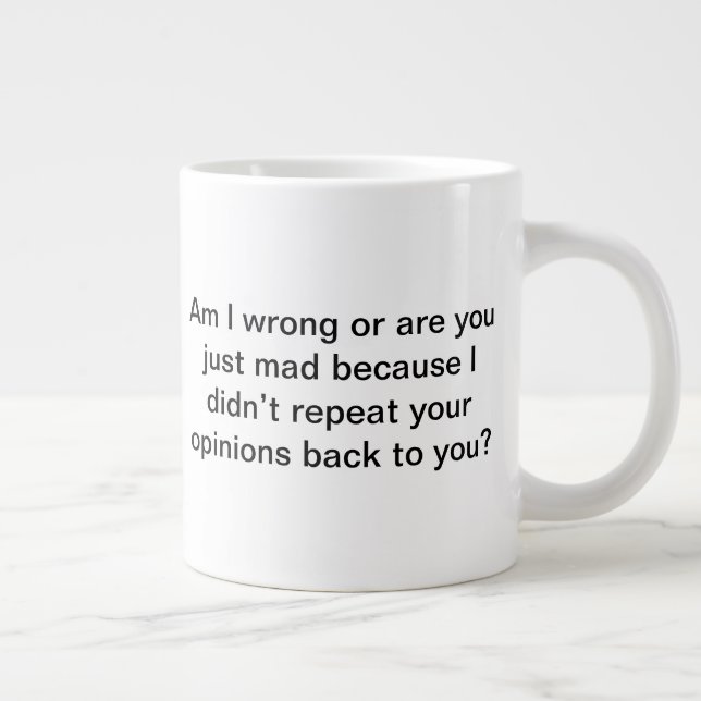 Caneca De Café Grande Estou Errado (Direita)