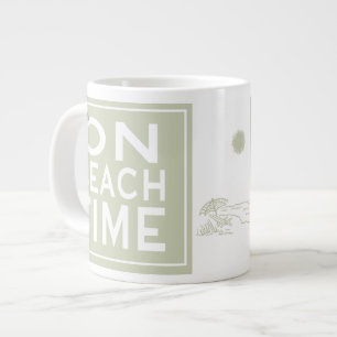 Caneca De Café Grande Estou na hora da praia