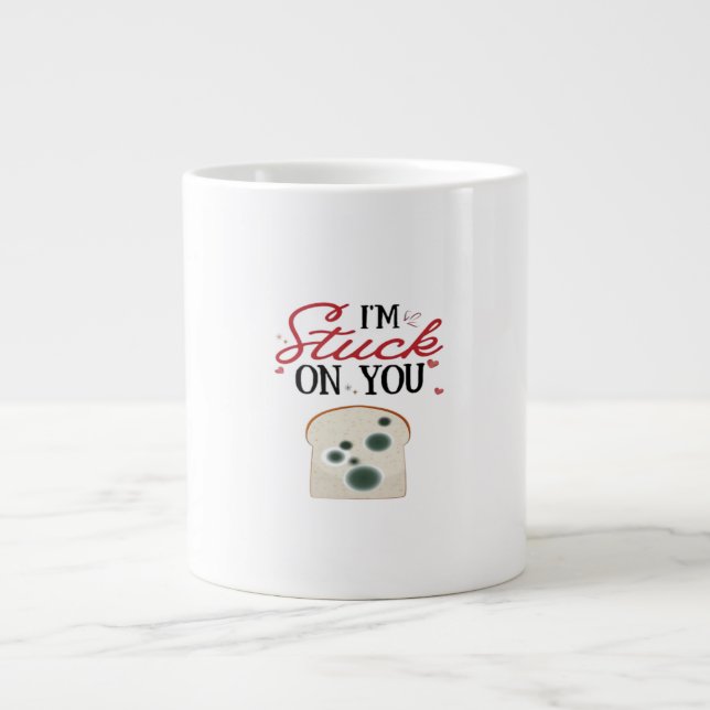 Caneca De Café Grande Estou Preso a Você Estilo Romântico Limpo (Frente)