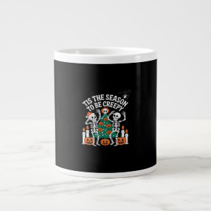 Caneca De Café Grande Estranho, Engraçado Esqueleto do Halloween Spooky