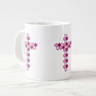 Caneca De Café Grande Estrela rosa de David Cross Optical Illusion