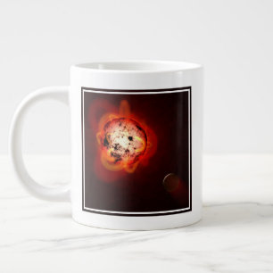 Caneca De Café Grande Estrela Vermelha Anã Orbitada Por Um Exoplaneta Hi