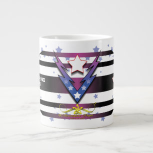 Caneca De Café Grande Estrelas Branqueadoras