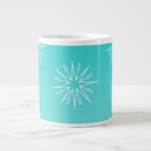 Caneca De Café Grande Estrelas de Natal incríveis Jumbo Mug, Aqua
