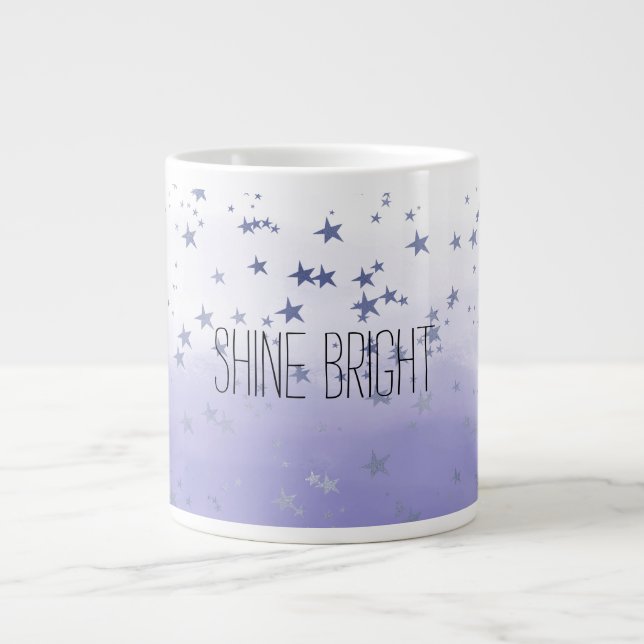 Caneca De Café Grande Estrelas de Ombre Roxo (Frente)