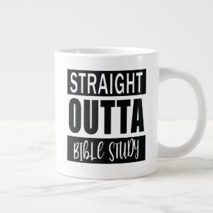 Caneca De Café Grande Estudo de Bíblias Cristã Engraçado Trendy Cita