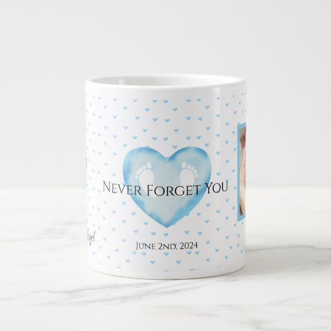 Caneca De Café Grande Eternal Hearts-Angel Baby Memorial Foto Mug 20oz (Frente)