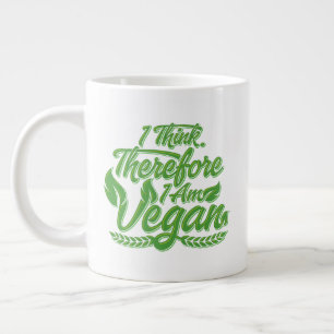 Caneca De Café Grande Eu Acho, Por Isso Sou Vegan