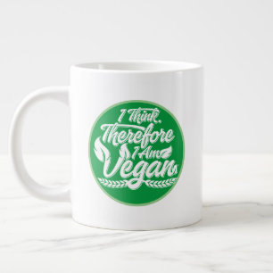 Caneca De Café Grande Eu Acho, Por Isso Sou Vegan
