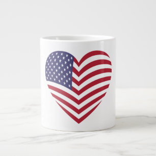 CANECA DE CAFÉ GRANDE EU AMO A AMÉRICA