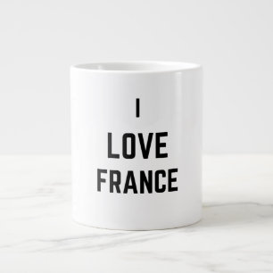 CANECA DE CAFÉ GRANDE EU AMO A FRANÇA