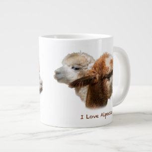 Caneca De Café Grande Eu Amo Alpacas Large Mugs