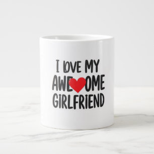 Caneca De Café Grande Eu amo meu namorada incrível
