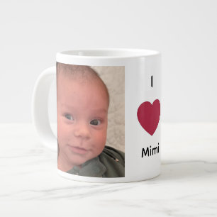 Caneca De Café Grande Eu Amo Mimi Avó Avô PaPa 2 Foto