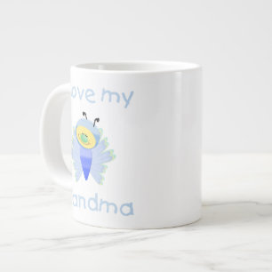 Caneca De Café Grande Eu amo minha avó (garoto flutterby)
