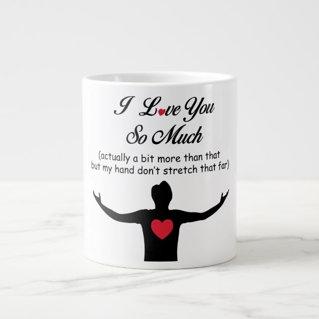 Caneca De Café Grande Eu Amo Você Tanto (Frente)