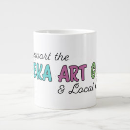 Caneca De Café Grande Eu apoio a Topeka Art Guild