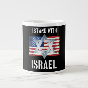 Caneca De Café Grande eu apoio israel