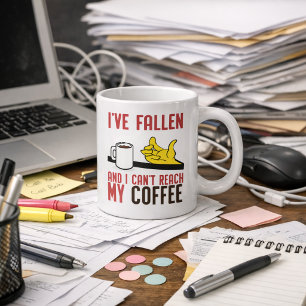 Caneca De Café Grande Eu Caí e Não Posso Alcançar Meu Café
