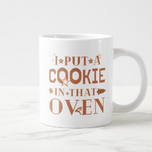 Caneca De Café Grande Eu Coloquei Um Biscoito Naquele Casal Forno De Nat