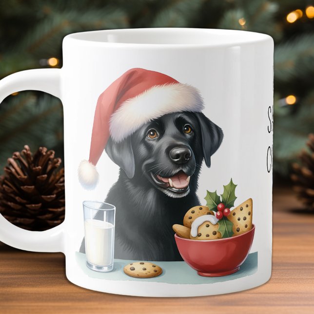 Caneca De Café Grande Eu Comi Papais noeis Cookies Labrador Retriever Ca (Criador carregado)