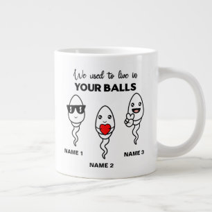 Caneca De Café Grande Eu Costumava Viver Em Suas Bolas, Engraçado Coffe