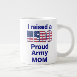 Caneca De Café Grande "Eu criei um HERÓI, orgulhosa MÃE DO EXÉRCITO! 20 