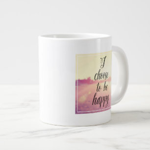 Caneca De Café Grande Eu Escolho Ser Feliz