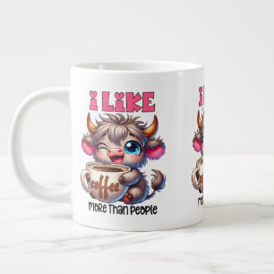 Caneca De Café Grande Eu Gosto Mais de Café do que de Pessoas 