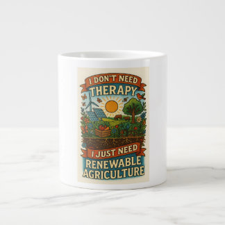Caneca De Café Grande Eu não preciso de terapia, só preciso de um interv