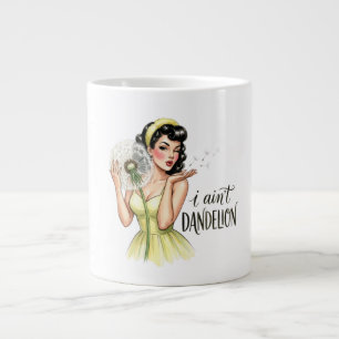 Caneca De Café Grande Eu Não Sou Dente-de-Leão Trocadilho de Jardinage