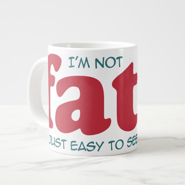 Caneca De Café Grande Eu não sou gordo (Frente Esquerda)