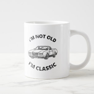 Caneca De Café Grande Eu não sou velho, sou clássico de café mug