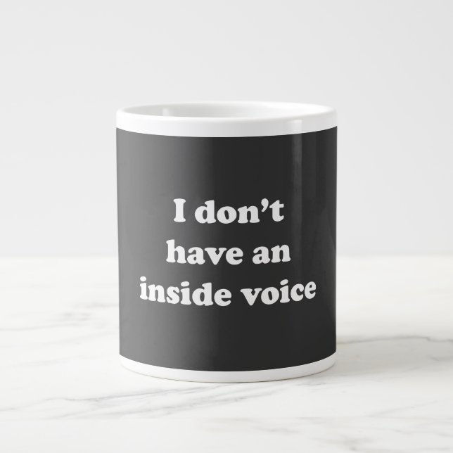 Caneca De Café Grande Eu não tenho uma voz Dentro (Frente)