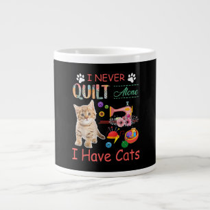 Caneca De Café Grande Eu Nunca Me Inclino Sozinho Eu Tenho Gatos Sensíve