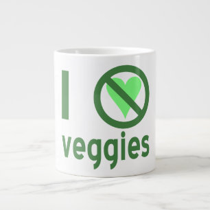 Caneca De Café Grande Eu Odeio Legumes Sem Amor