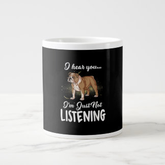 Caneca De Café Grande Eu Ouço Você Não Ouvir Inglês Bulldog Gift