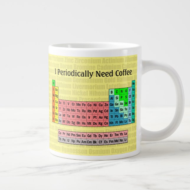 Caneca De Café Grande Eu periodicamente preciso de café (Direita)