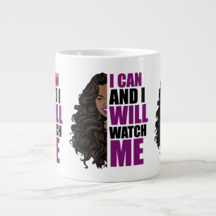 Caneca De Café Grande Eu posso e eu vou me ver melanina irmã rainha negr